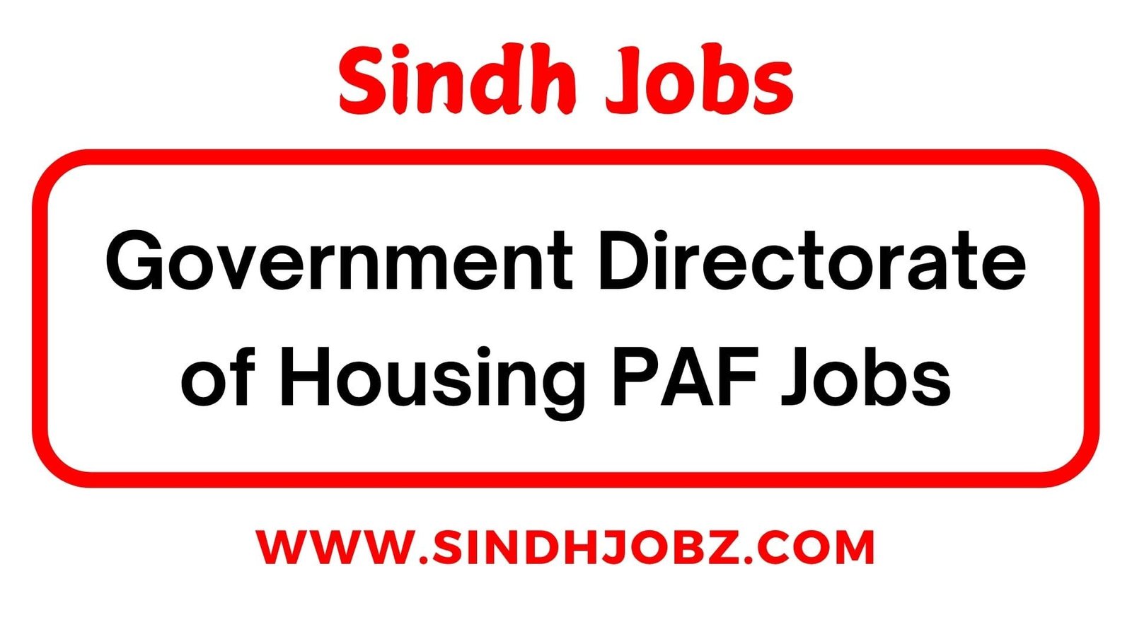 Government Directorate of Housing PAF Jobs