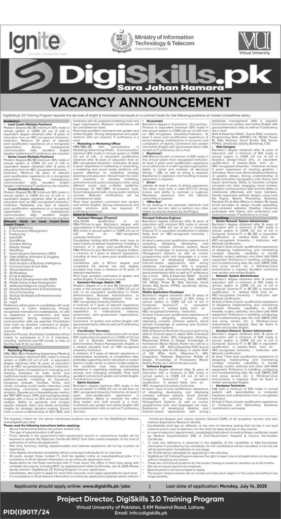 Today DigiSkills Pakistan Latest Jobs