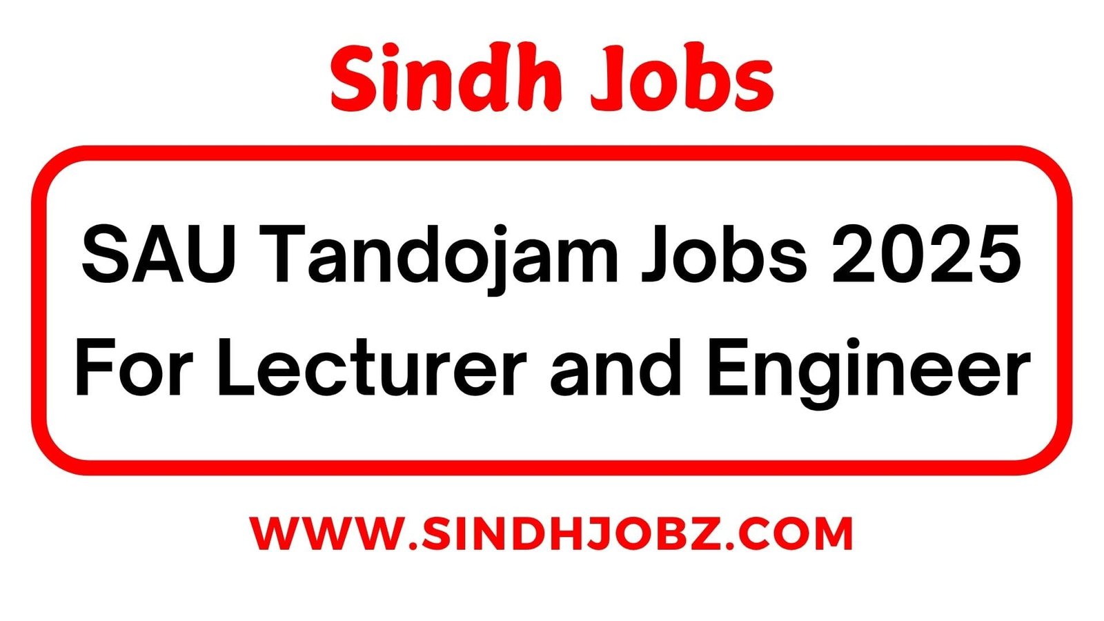 SAU Tandojam Jobs 2025 For Lecturer and Engineer
