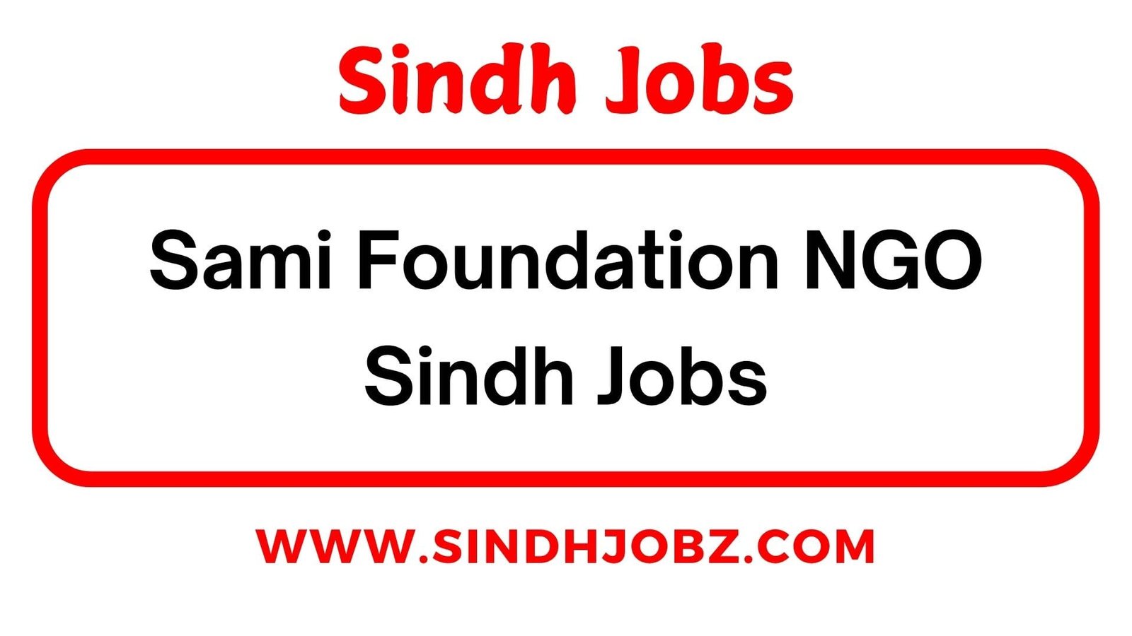 Sami Foundation NGO Sindh Jobs