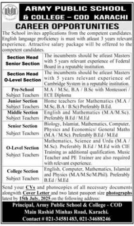 Army Public School and College Karachi Jobs 1 image 86