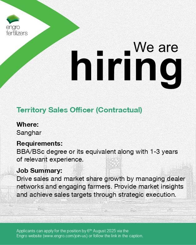 Engro Fertilizers Private Jobs in Sindh