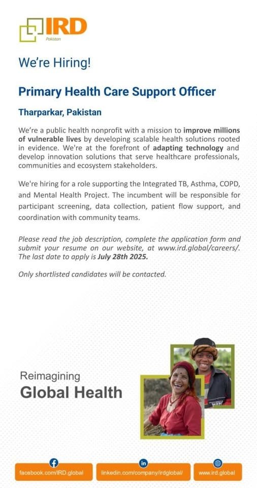 IRD Global NGO Jobs in Pakistan