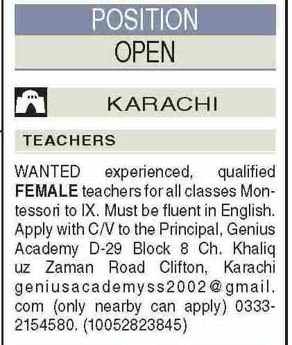 Genius Academy Clifton Jobs