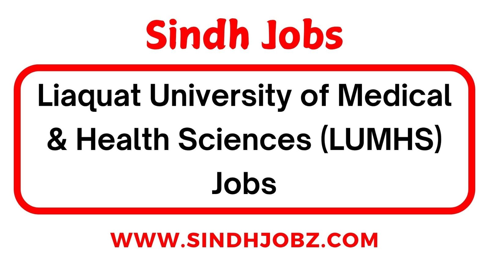LUMHS Jobs in Jamshoro