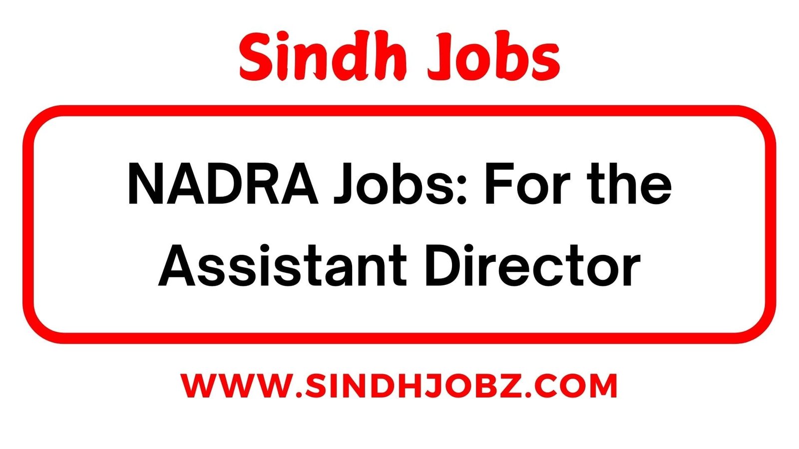 NADRA Jobs: For the Assistant Director