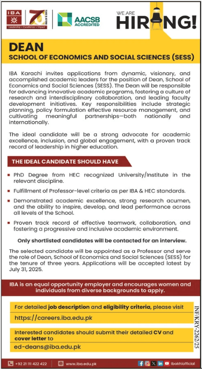 IBA Karachi Jobs in Sindh