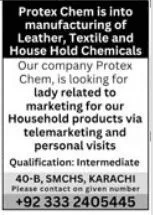 Protex Chem Jobs in Karachi