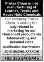 Protex Chem Jobs in Karachi