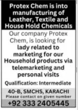 Protex Chem Jobs in Karachi
