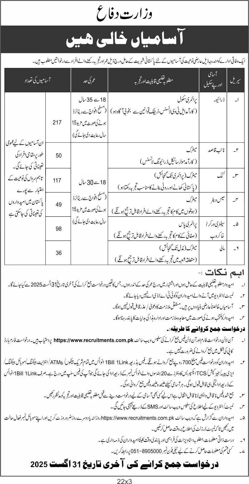 Ministry of Defence Offers Exciting Job Vacancies