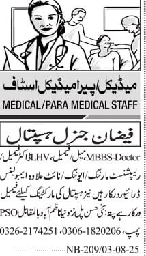 Faizan General Hospital Jobs
