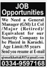 Security Company Jobs in Karachi