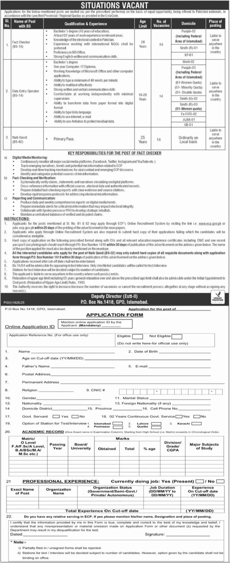 Governmental Organization ECP Jobs From BPS 2 To BPS 16 1 Governmental Organization ECP Jobs From BPS 2 To BPS 16