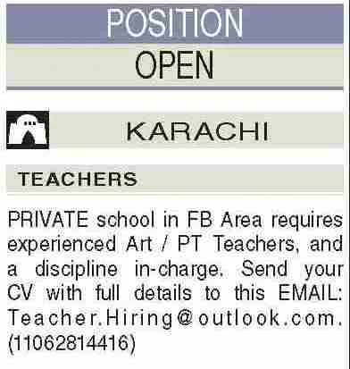 Private School Karachi Jobs For Teachers 1 Private School Karachi Jobs For Teachers