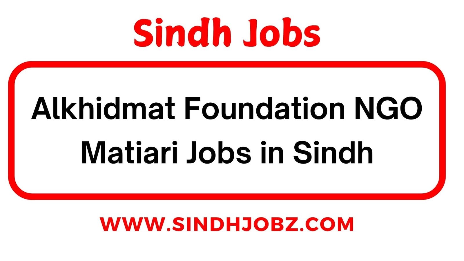 Alkhidmat Foundation NGO Matiari Jobs in Sindh