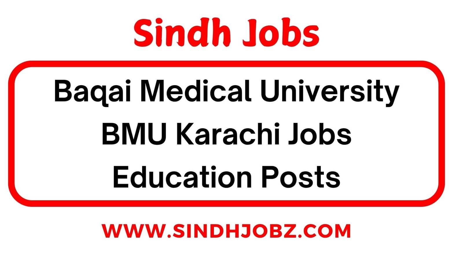 Baqai Medical University BMU Jobs