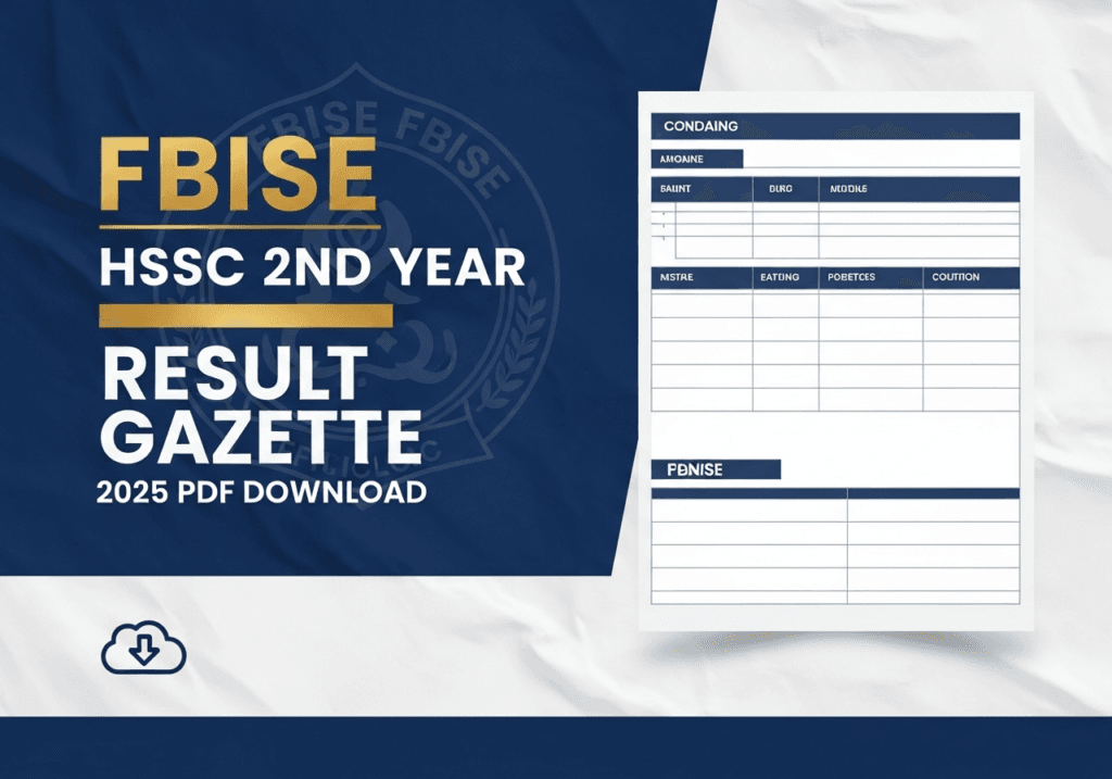 FBISE HSSC 2nd Year Result Gazette 2025 PDF Download