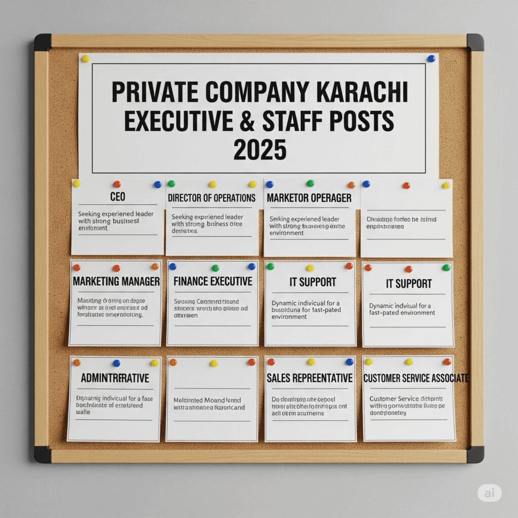 Private Company Karachi Executive & Staff Posts 2025