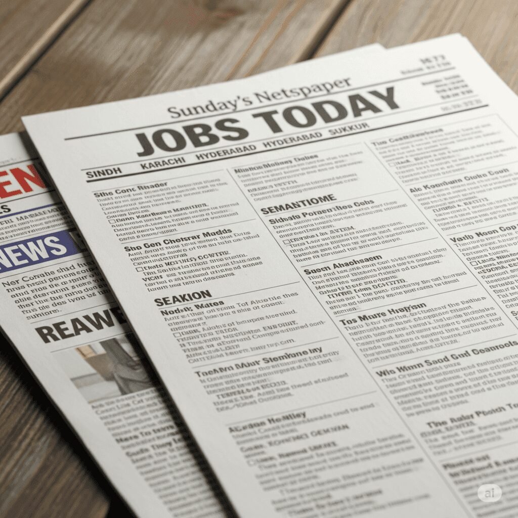 Sunday's Newspaper Jobs Today in Pakistan Sindh