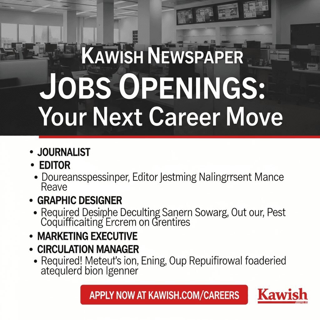 Kawish Newspaper Jobs Openings: Your Next Career Move 1 Kawish Newspaper Jobs Openings: Your Next Career Move