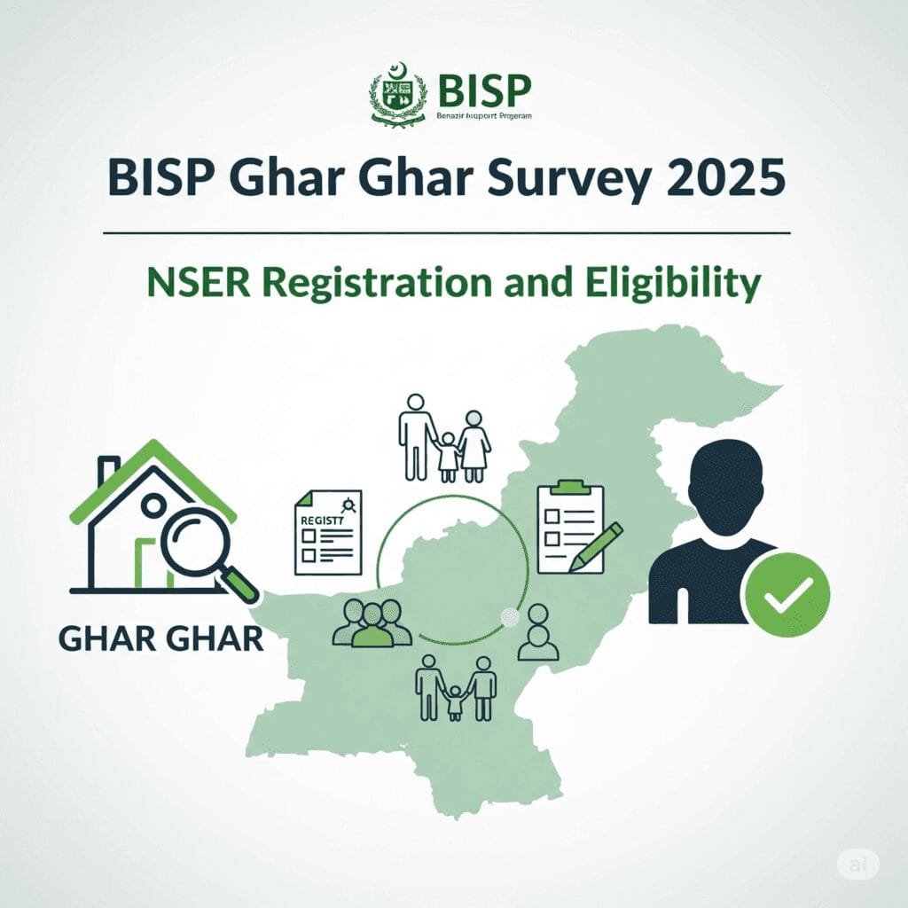 BISP Ghar Ghar Survey 2025 NSER Registration And Eligibility