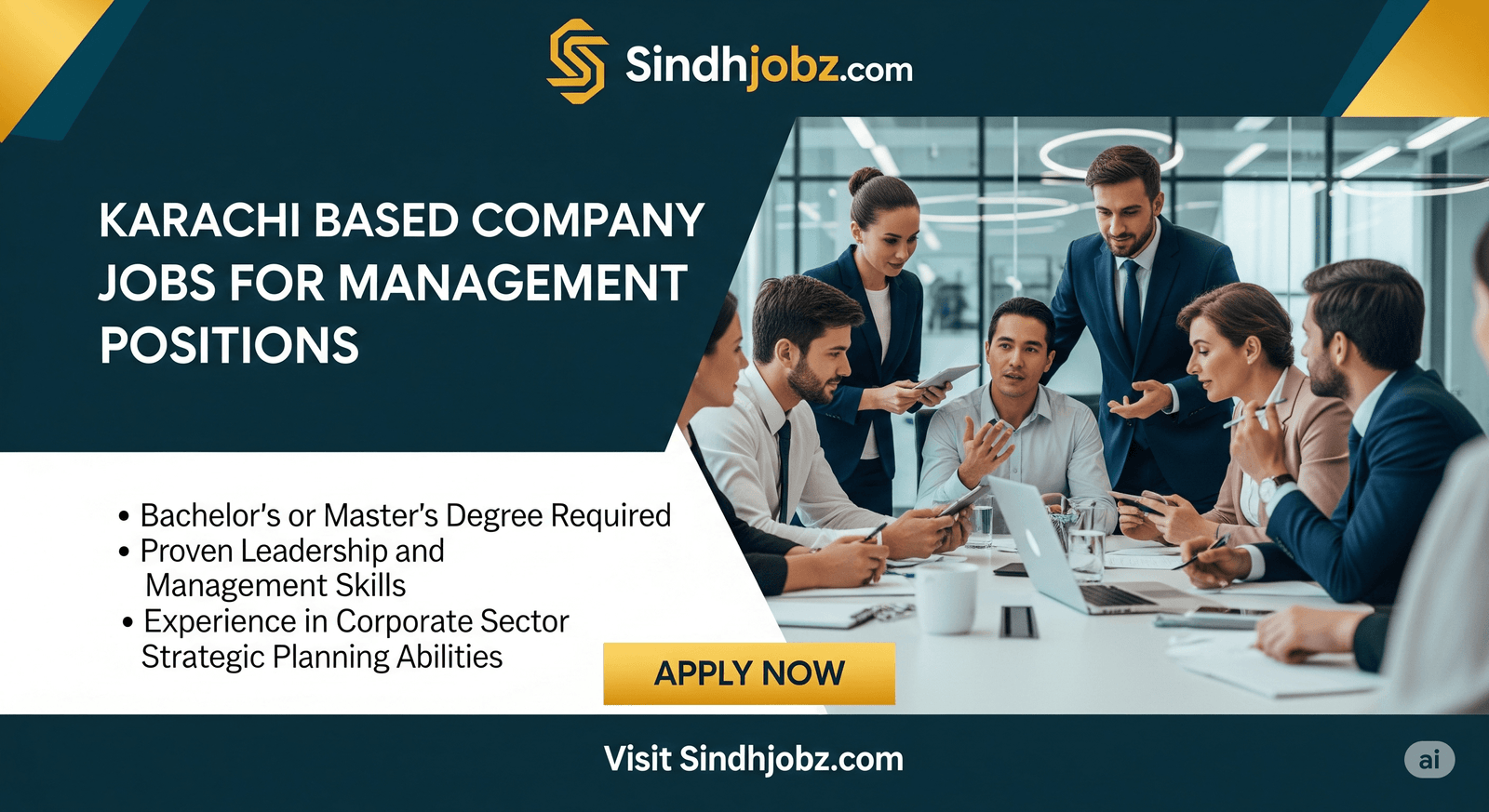 Karachi Based Company Jobs for Management Positions