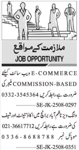 Latest Private Company Executive Jobs Karachi 2025