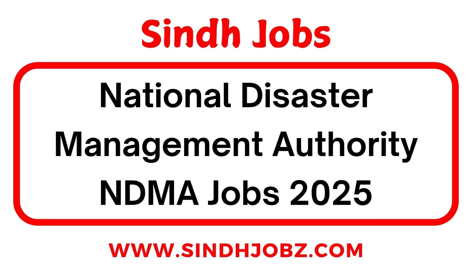 National Disaster Management Authority NDMA Jobs 2025