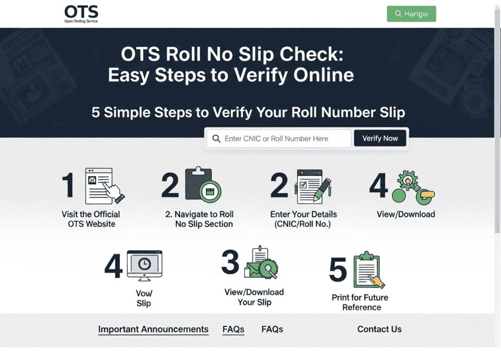 OTS Roll No Slip Check Easy Steps to Verify Online 1 OTS Roll No Slip Check Easy Steps to Verify Online