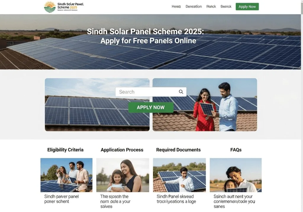 Sindh Solar Panel Scheme 2025 Apply for Free Panels Online
