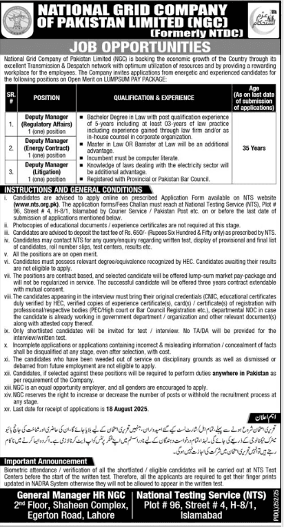 National Grid Company NGC Jobs