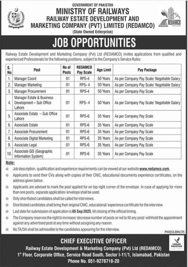 Ministry of Railways Job Opportunities 1 Ministry of Railways Job Opportunities