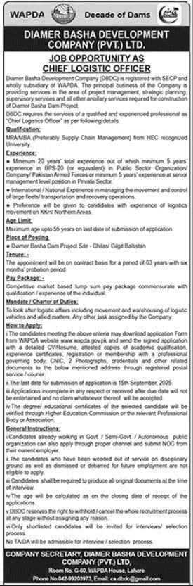 Water and Power Development Authority WAPDA Jobs 1 Water and Power Development Authority WAPDA Jobs