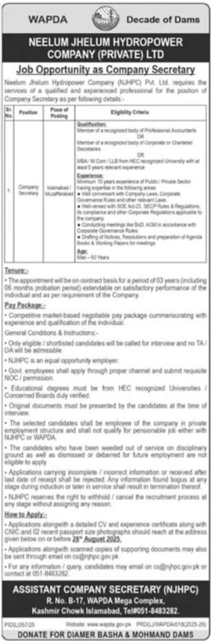 Water and Power Development Authority WAPDA JOBS