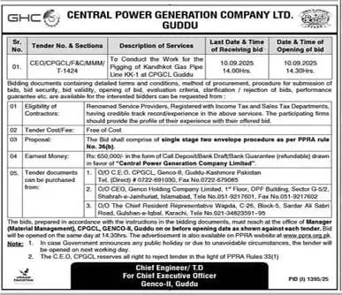 CPGCL Jobs 2025 Apply Now