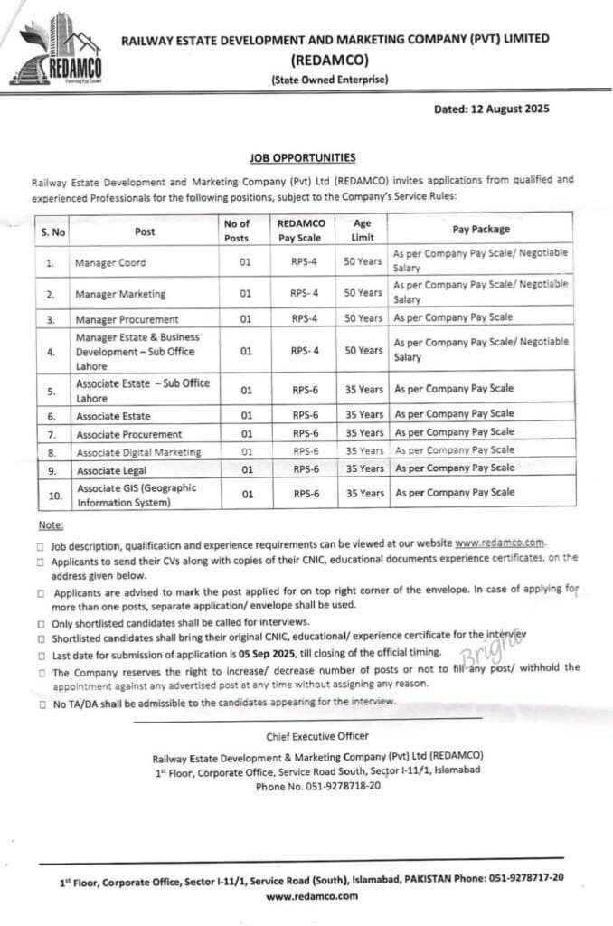 Railway Estate  REDAMCO Development & Marketing Company