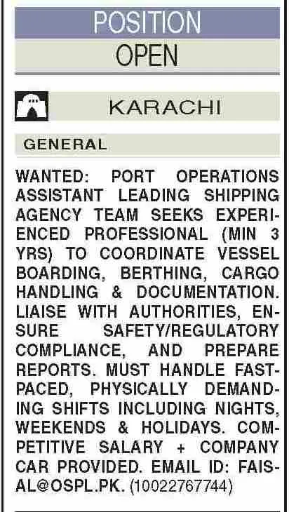 Assistant Jobs in Karachi