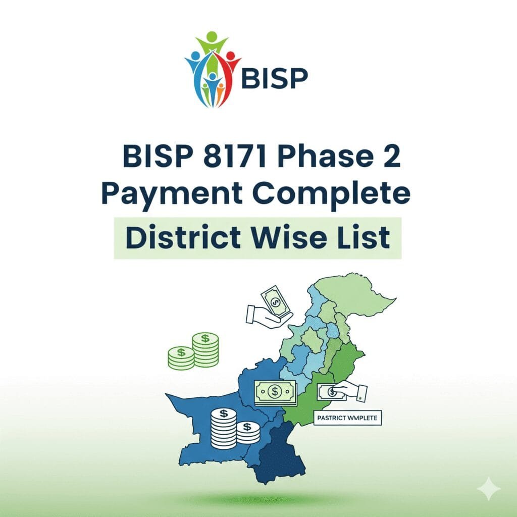BISP 8171 Phase 2 Payment Complete District Wise List