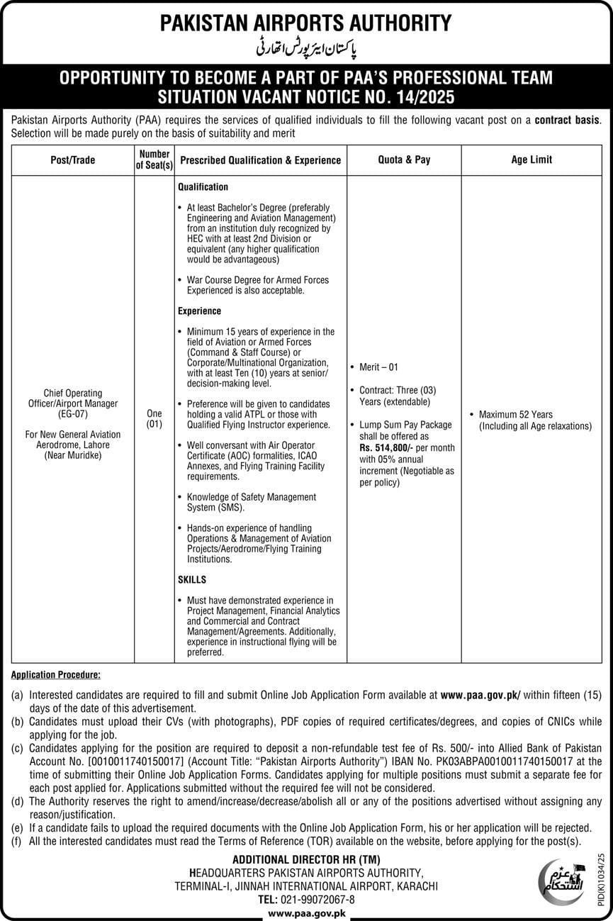 Jobs Are Now Available At PAA