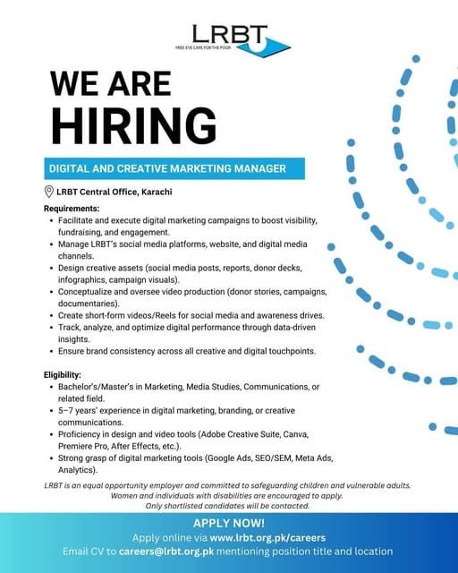 LRBT is Hiring NGO Jobs Online Apply