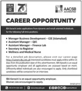 Sukkur IBA University Recruitment 2025