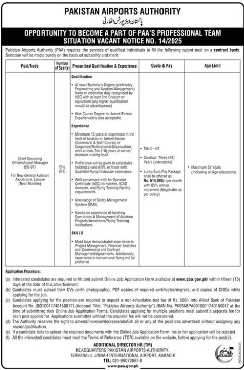 PAA Airlines Jobs: Exciting New Karachi Posts 2025