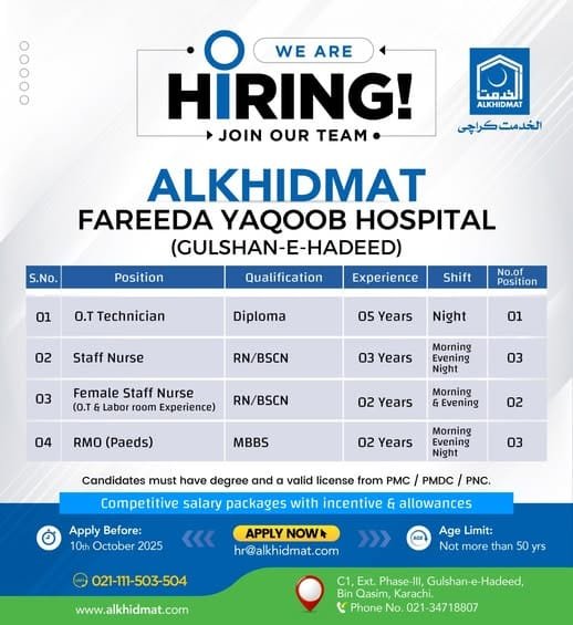 Alkhidmat NGO Jobs