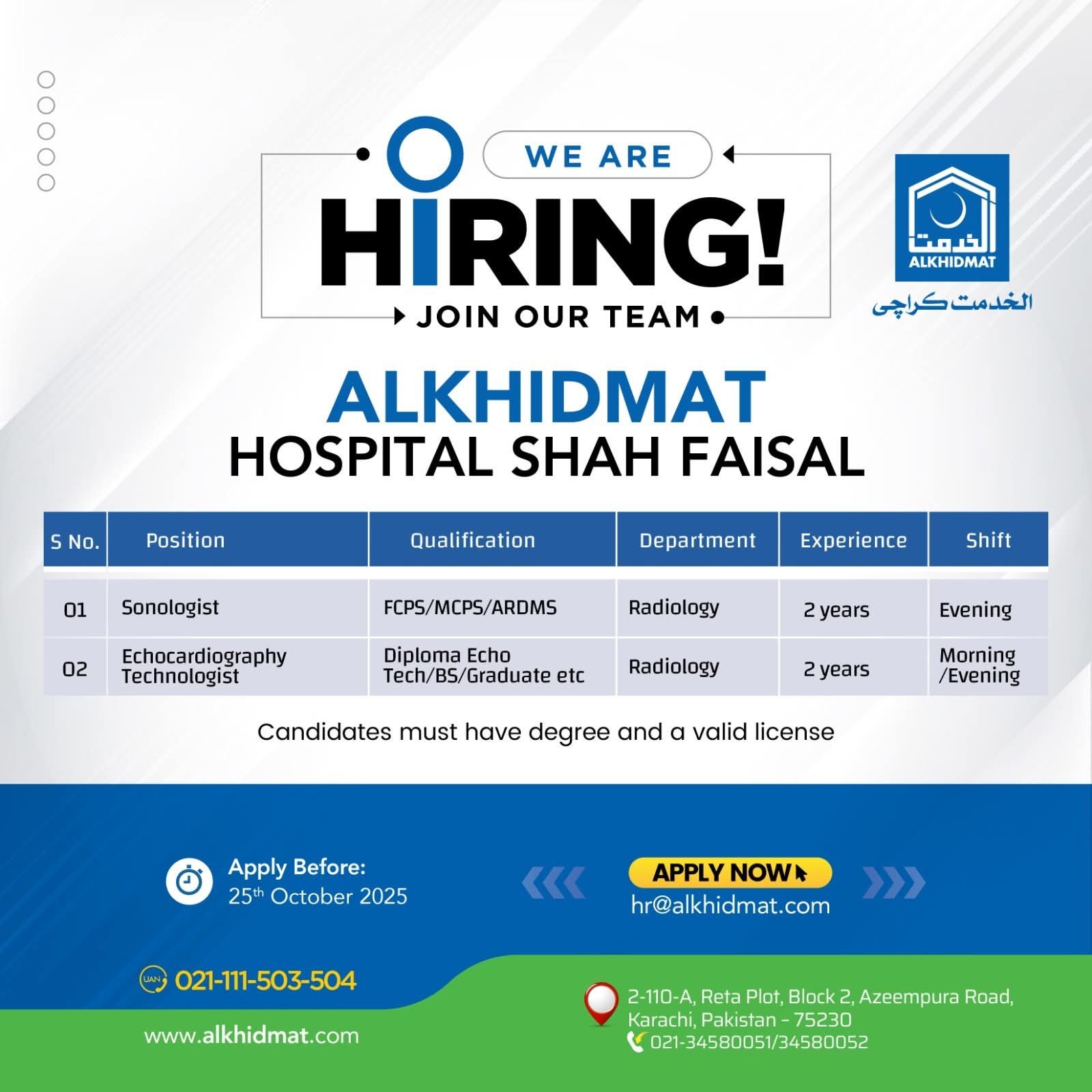 Alkhidmat Ngo Jobs 2025 New Posts Announces Today