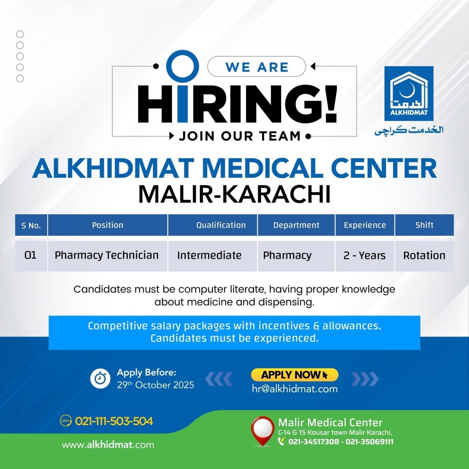 Alkhidmat NGO Jobs 2025 New in Sindh For Intermediate Pass