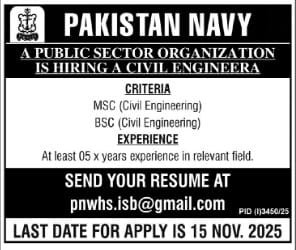 Apply Now For Pakistan Navy Jobs Opportunities 2025