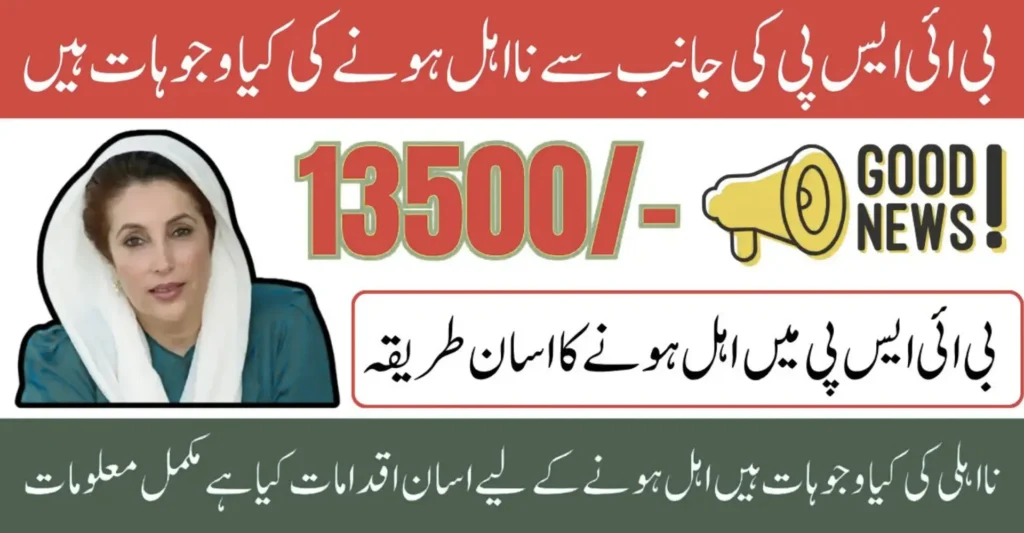 Benazir Kafalat Disqualification Factors and Easy Method to Become Eligible for ₨13,500 | Full Guide 2025
