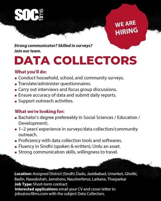 Data cOLLECTOR jOBS