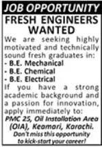 Fresh Engineers Jobs At Oil Installation Area New in 2025
